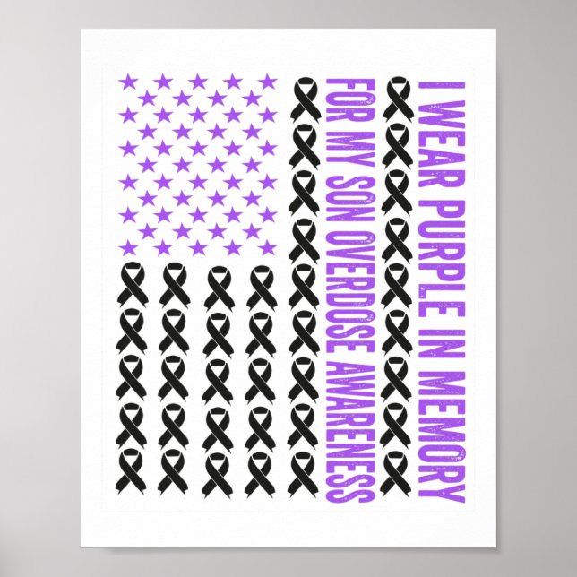 Affiche Je porte du violet en mémoire de mon fils pour la  (Devant)