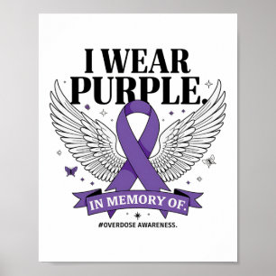 Affiche Je porte du violet en mémoire de mon fils sensibil