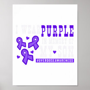 Affiche Je Porte Du Violet En Mémoire De Mon Fils Surdose
