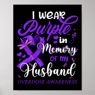 Affiche Je Porte Du Violet En Mémoire Pour L'Overdose De M