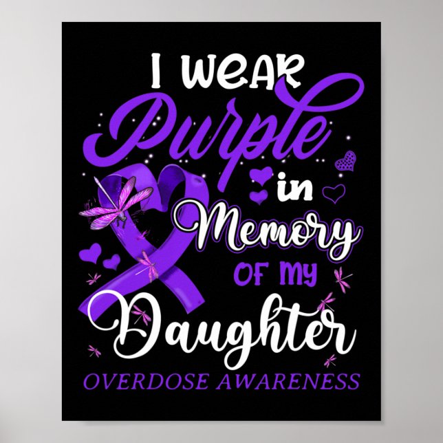 Affiche Je Porte Du Violet En Mémoire Pour Ma Fille Surdos (Devant)