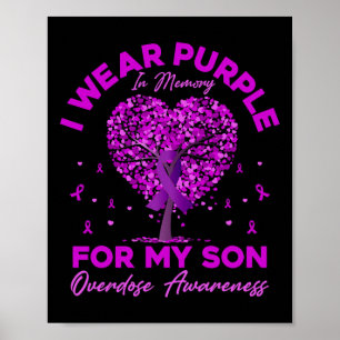 Affiche Je Porte Du Violet En Mémoire Pour Mon Fils Surdos
