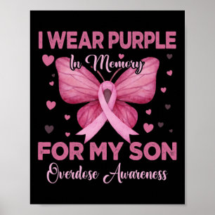 Affiche Je Porte Du Violet En Mémoire Pour Mon Fils Surdos