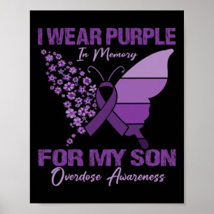 Affiche Je Porte Du Violet En Mémoire Pour Mon Fils Surdos