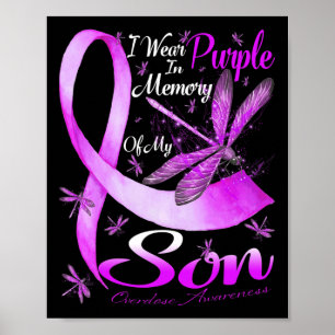 Affiche Je Porte Du Violet En Mémoire Pour Mon Fils Surdos