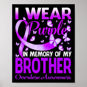 Affiche Je Porte Du Violet En Mémoire Pour Mon Frère Surdo