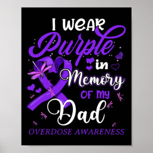 Affiche Je Porte Du Violet En Mémoire Pour Mon Papa Surdos