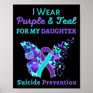 Affiche Je Porte Du Violet Et Turquoise Pour Ma Fille Suic