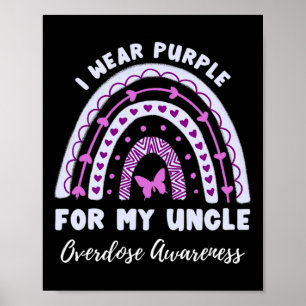 Affiche Je Porte Du Violet Pour La Pluie De Sensibilisatio