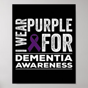 Affiche Je porte du violet pour la sensibilisation à la dé