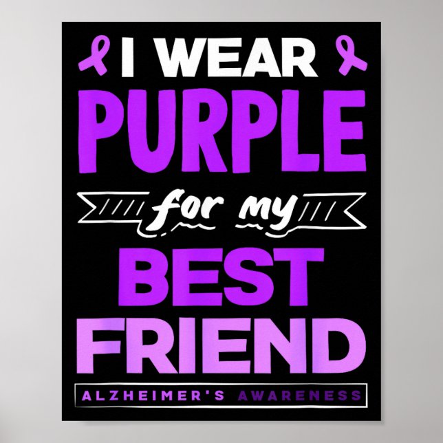 Affiche Je porte du violet pour la sensibilisation à la ma (Devant)