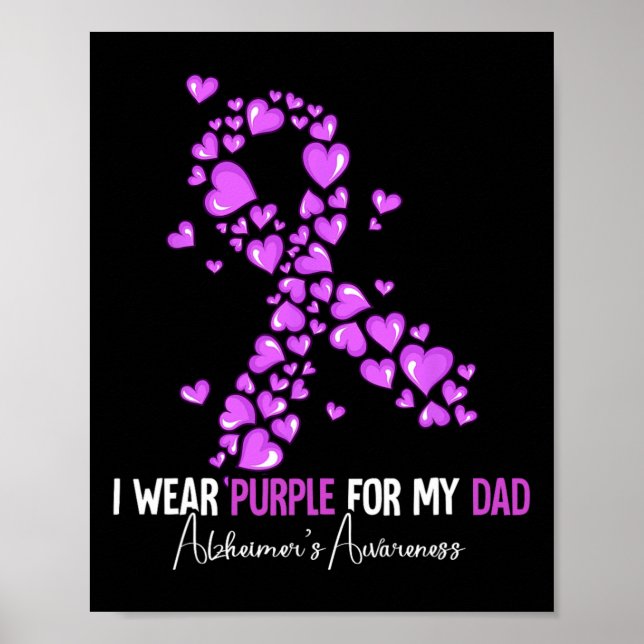 Affiche Je porte du violet pour la sensibilisation à la ma (Devant)