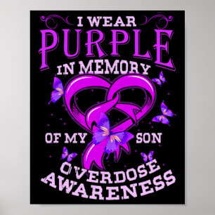 Affiche Je Porte Du Violet Pour La Sensibilisation À La Su