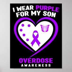 Affiche Je Porte Du Violet Pour La Sensibilisation À La Su