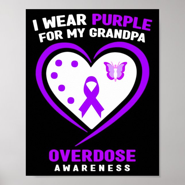 Affiche Je Porte Du Violet Pour La Sensibilisation À La Su (Devant)