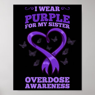 Affiche Je Porte Du Violet Pour La Sensibilisation À La Su