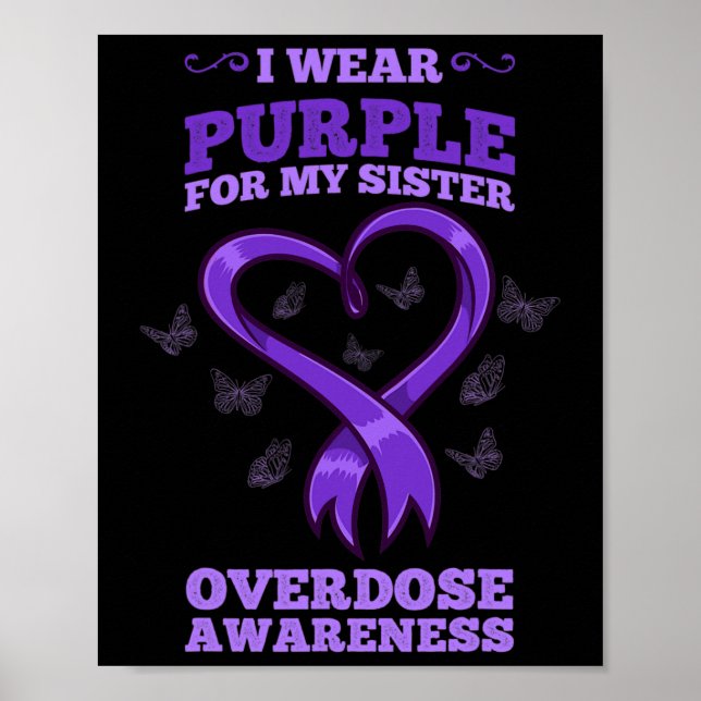 Affiche Je Porte Du Violet Pour La Sensibilisation À La Su (Devant)