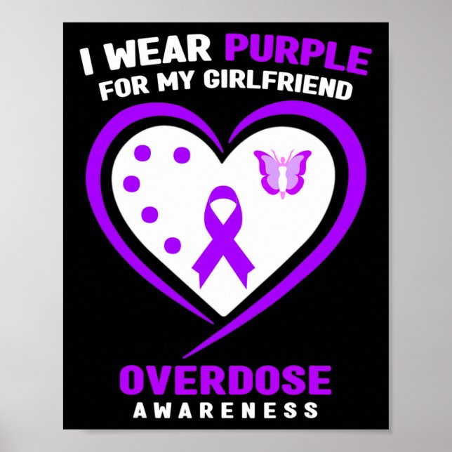 Affiche Je Porte Du Violet Pour La Sensibilisation À La Su (Devant)