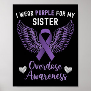 Affiche Je Porte Du Violet Pour La Sensibilisation À La Su