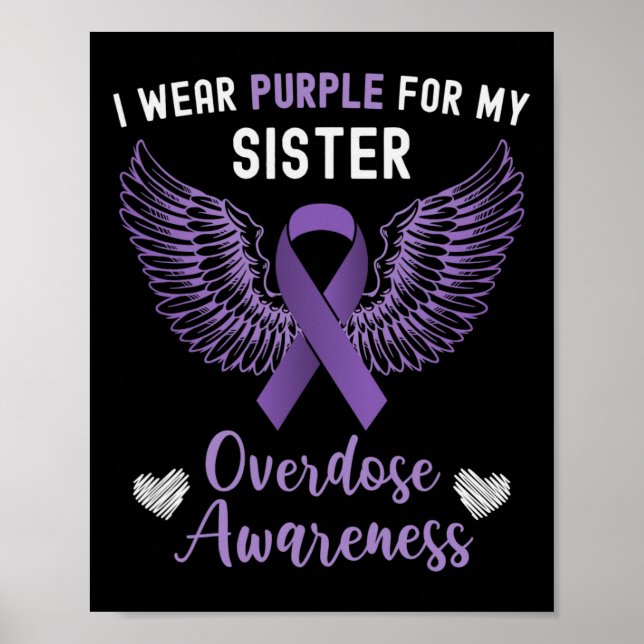 Affiche Je Porte Du Violet Pour La Sensibilisation À La Su (Devant)