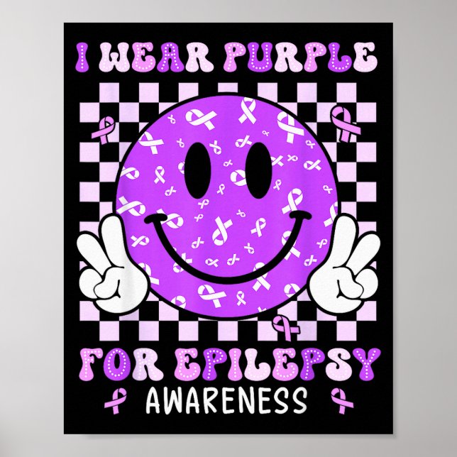 Affiche Je porte du violet pour la sensibilisation à l'épi (Devant)