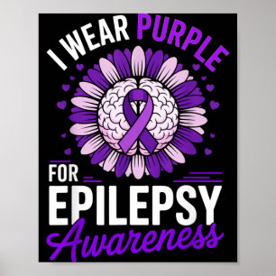 Affiche Je porte du violet pour la sensibilisation à l'épi
