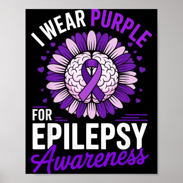 Affiche Je porte du violet pour la sensibilisation à l'épi (Devant)