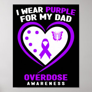 Affiche Je Porte Du Violet Pour La Sensibilisation De Mon