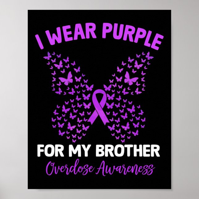 Affiche Je Porte Du Violet Pour La Sensibilisation De Mon  (Devant)