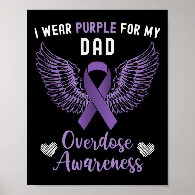 Affiche Je Porte Du Violet Pour La Sensibilisation De Mon  (Devant)