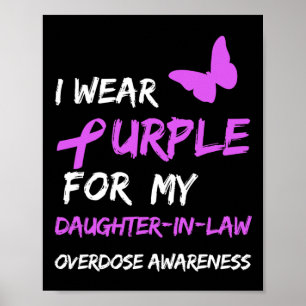 Affiche Je Porte Du Violet Pour La Surdose De Ma Belle-Fil