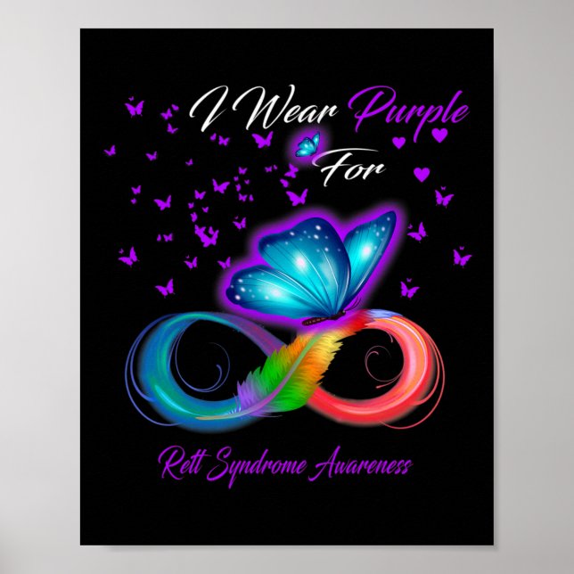 Affiche Je porte du violet pour les cadeaux de sensibilisa (Devant)