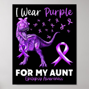 Affiche Je Porte Du Violet Pour Les Dinos De Sensibilisati
