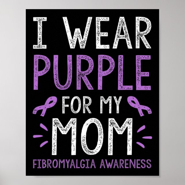 Affiche Je Porte Du Violet Pour Ma Mère Sensibilisation À  (Devant)