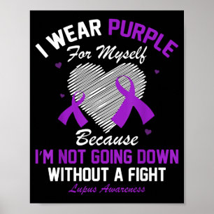 Affiche Je porte du violet pour moi-même Ruban violet sens