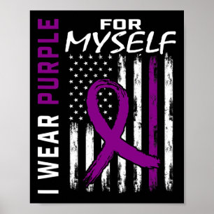 Affiche Je Porte Du Violet Pour Moi-Même Sensibilisation À