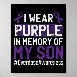 Affiche Je Porte Du Violet Pour Mon Fils, Le Ruban De Sens