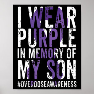 Affiche Je Porte Du Violet Pour Mon Fils, Le Ruban De Sens