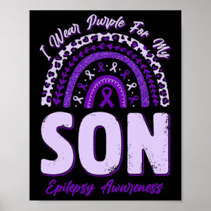 Affiche Je Porte Du Violet Pour Mon Fils Sensibilisation À