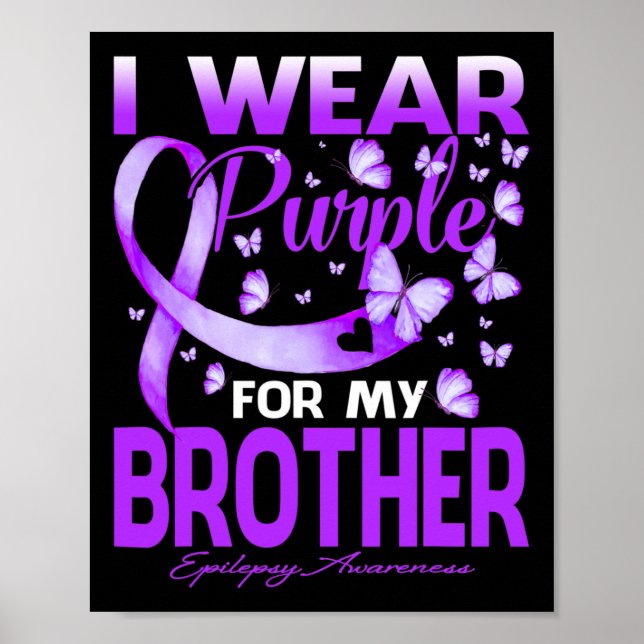 Affiche Je Porte Du Violet Pour Mon Frère Conscience De L' (Devant)