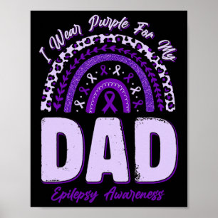 Affiche Je Porte Du Violet Pour Mon Père Epilepsie Sensibi