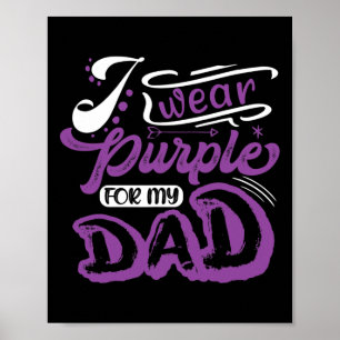 Affiche Je Porte Du Violet Pour Mon Père Pancréatique Canc
