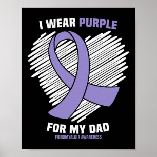 Affiche Je Porte Du Violet Pour Mon Père Sensibilisation À