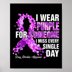 Affiche Je porte du violet pour quelqu'un que j'ai perdu à