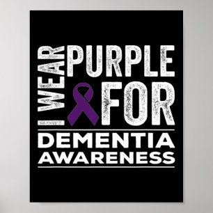 Affiche Je Porte Du Violet Pour Sensibiliser À La Démence