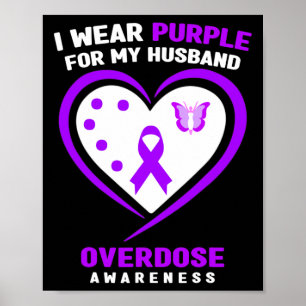 Affiche Je Porte Du Violet Pour Sensibiliser Mon Mari À L'