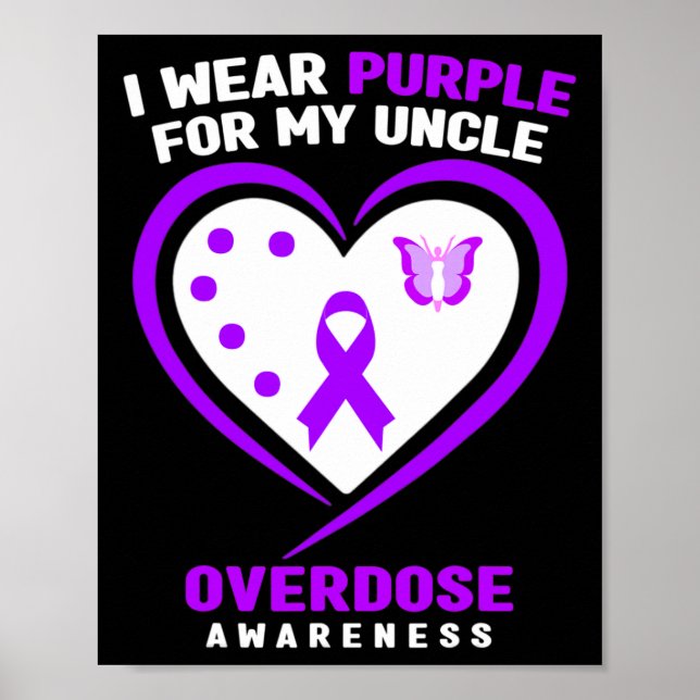 Affiche Je Porte Du Violet Pour Sensibiliser Mon Oncle À L (Devant)
