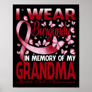 Affiche Je Porte La Bourgogne En Mémoire De Ma Grand-Mère