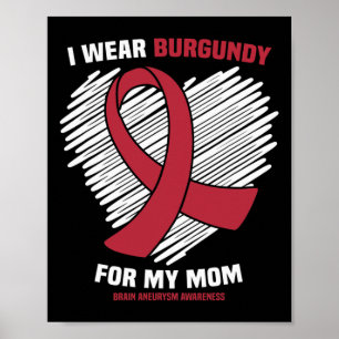 Affiche Je Porte La Bourgogne Pour Ma Mère Cerveau Aneurys