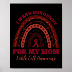 Affiche Je Porte La Bourgogne Pour Ma Mère Rainbow Sickle 